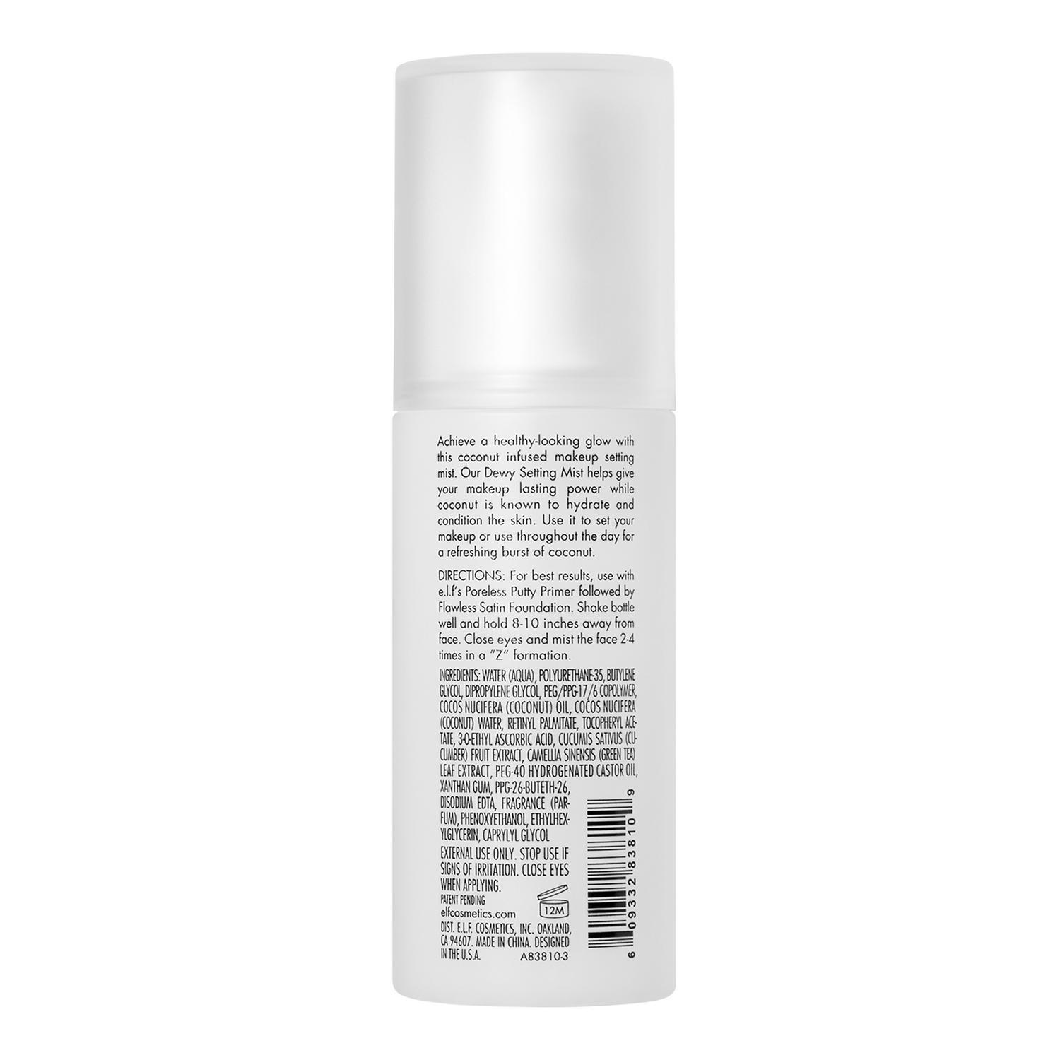 E.L.F. DEWY COCONUT SETTING MIST (INFUSIÓN DE COCO  HÚMEDO SPRAY FIJADOR DE MAQUILLAJE)